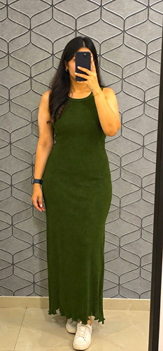 Topshop petite green ribbed - green,