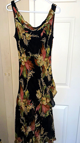 Eva blue petite black floral - blue,