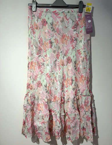 Floral tiered maxi skirt - m&s,