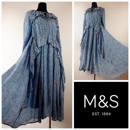 Per una blue paisley maxi - m&s,
